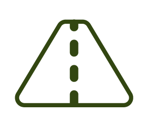 Eliminate Narrow Shoulder Road Travel Icon